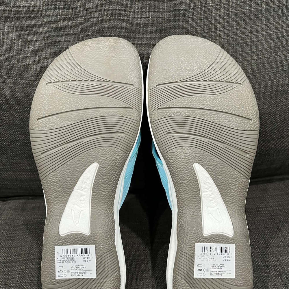 Clarks Cloudsteppers Blue Sandals New Whithout Label - Picture 2 of 4